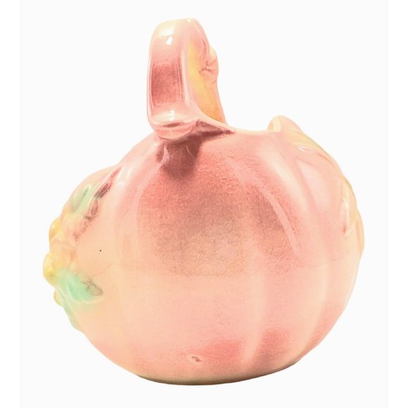 Hull Pottery Sun Glow Pink Basket Embossed Pansies & Butterfly Bow Knot MCM VTG - Picture 3 of 9